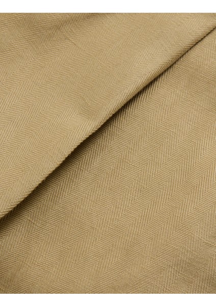 Keten Karışımlı Tek Pile Şort