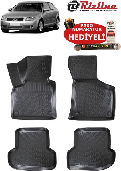 Audi A3 2003-2012 Arası Havuzlu Paspas