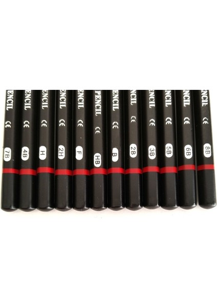 Kara Kalem Çizim Seti, Eskiz Kalem Seti, Dereceli Kalem Set, Tonlama-Kalemlikli-Tam Set 50PARÇA modelleri