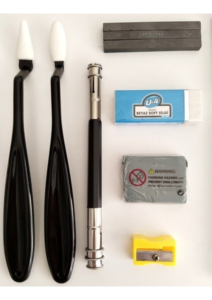 Kara Kalem Çizim Seti, Eskiz Kalem Seti, Dereceli Kalem Set, Tonlama-Kalemlikli-Tam Set 50PARÇA fırsatları