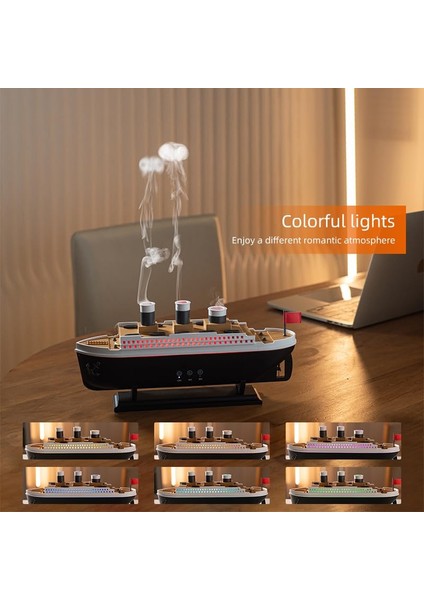 Oda Nemlendirici & Hava Nemlendirici – Cruise Gemi Tasarımlı, Denizanası Duman Halkaları, Uzaktan Kumandalı Aromaterapi & Uçucu Yağ Difüzör fiyatları