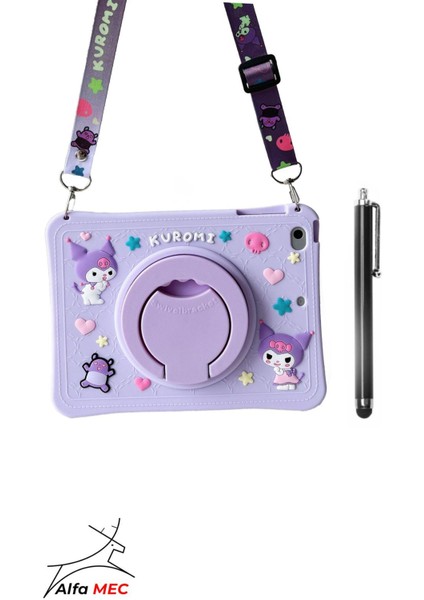 Samsung Galaxy Tab A9 Plus 11 Inç X210 X215 X216 Uyumlu Kuromi Standlı Çocuklara Özel Karakterli