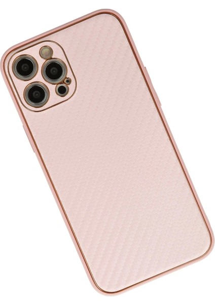 iPhone 12 Pro Kılıf Coco Karbon Silikon - Pembe modelleri
