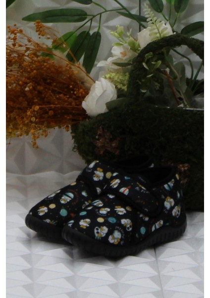 Sly 5397 Siyah Anaokulu Kreş Ev Erkek Çocuk Panduf Ayakkabı modelleri