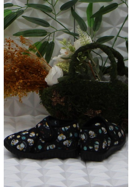 Sly 5397 Siyah Anaokulu Kreş Ev Erkek Çocuk Panduf Ayakkabı fırsatları