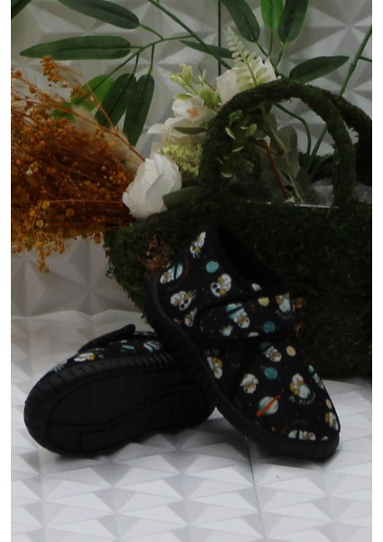 Sly 5397 Siyah Anaokulu Kreş Ev Erkek Çocuk Panduf Ayakkabı indirimleri