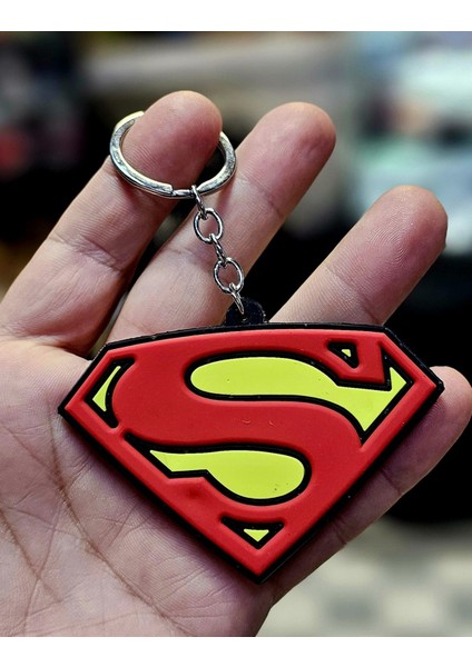 Dükkan Desin Çift Taraflı Superman Yumuşak Silikon Anahtarlık fiyatları