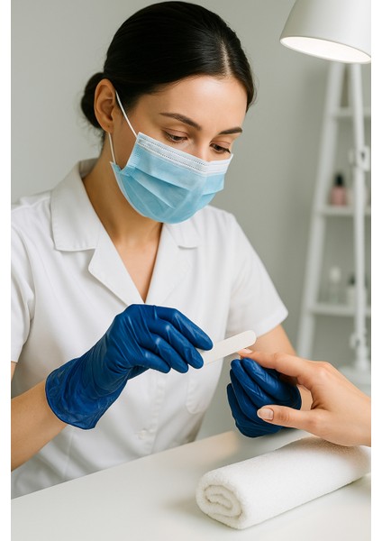 100 Adet Mavi Nitril Eldiven M Pudrasız Hijyenik Sağlam Iki Ele Uyumlu Çalışma Mutfak Eldiveni fiyatları