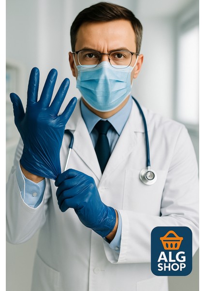 100 Adet Mavi Nitril Eldiven M Pudrasız Hijyenik Sağlam Iki Ele Uyumlu Çalışma Mutfak Eldiveni modelleri