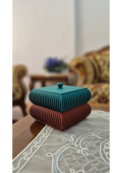 Modern Tasarımlı Dikdörtgen Kapaklı Takı ve Aksesuar Kutusu – 3D Dekoratif Saklama Kutusu indirimleri