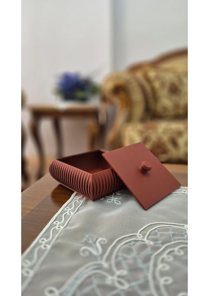 Modern Tasarımlı Dikdörtgen Kapaklı Takı ve Aksesuar Kutusu – 3D Dekoratif Saklama Kutusu modelleri