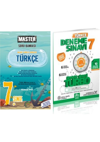 7. Sınıf Master Türkçe Soru Bankası ve Turbo Türkçe Deneme