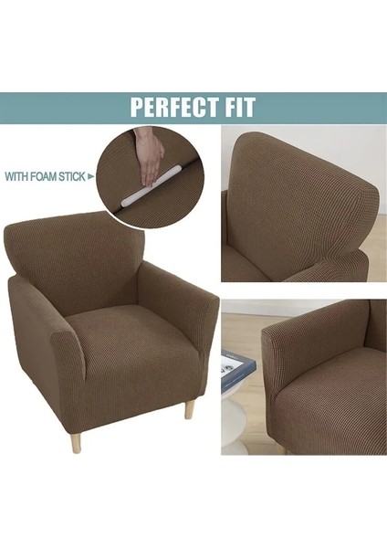 Streç Lastikli Esnek Yikanabilir Kare Desen Berjer Bir Kişilik Koltuk Örtüsü Koltuk Kılıfı (Bir Adet) modelleri