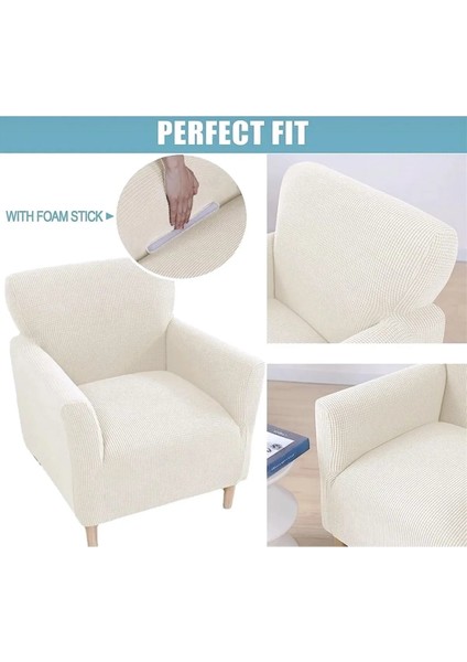 Streç Lastikli Esnek Yikanabilir Kare Desen Berjer Bir Kişilik Koltuk Örtüsü Koltuk Kılıfı (Bir Adet) modelleri