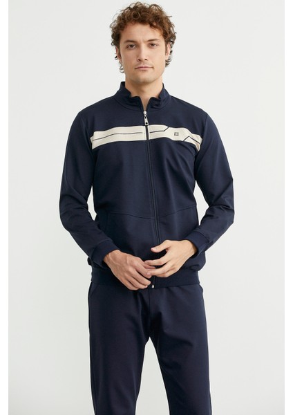 Fermuarlı Dik Yaka Eşofman Takım - Lacivert fırsatları