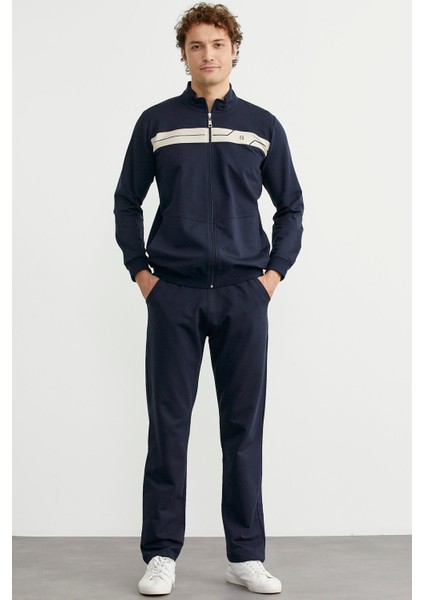 Fermuarlı Dik Yaka Eşofman Takım - Lacivert indirimleri
