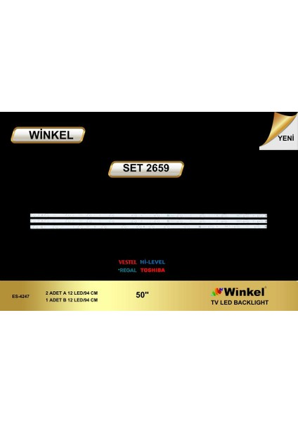 Tv LED Bar -2659 Takım 3 LÜ-50U9500-.50UD8200-50SBU71550UL3A63DTA