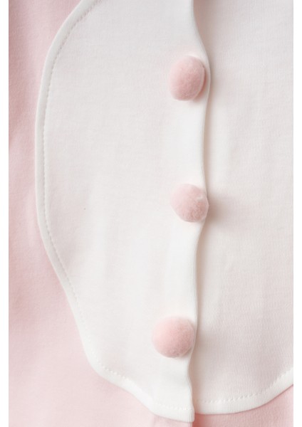 Tavşan Kostüm Önden Açık Kapşonlu Bebek Tulumu Romper %100 Pamuk ( Arkası Ponponlu ) fiyatları