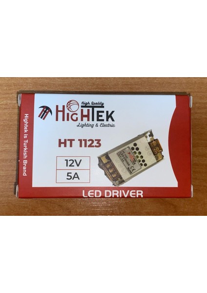 Ht 1123 12 Volt 5 Amper Metal Slım Kasa Adaptör