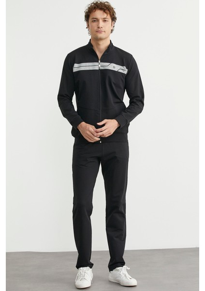 Fermuarlı Dik Yaka Eşofman Takım - Siyah fiyatları