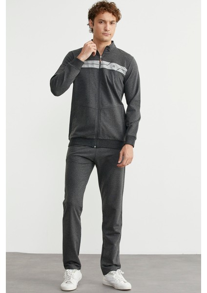 Fermuarlı Dik Yaka Eşofman Takım - Antrasit fiyatları