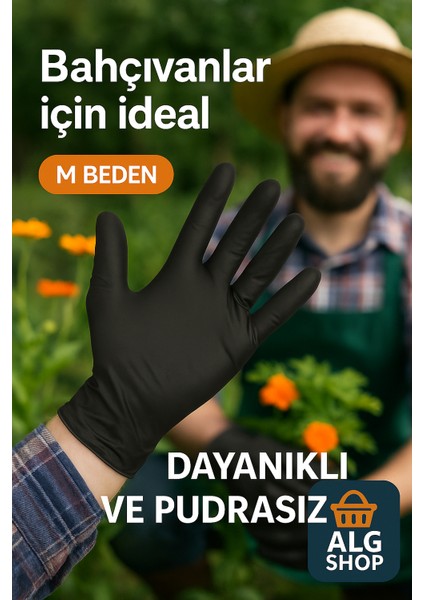 100 Adet Siyah Flex Eldiven M Pudrasız Hijyenik Sağlam Iki Ele Uyumlu Çalışma Mutfak Eldiveni fiyatları