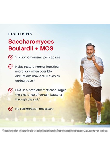 Vegan Saccharomyces Boulardii + Mos, 5 Billion Cfu Probio Prebio