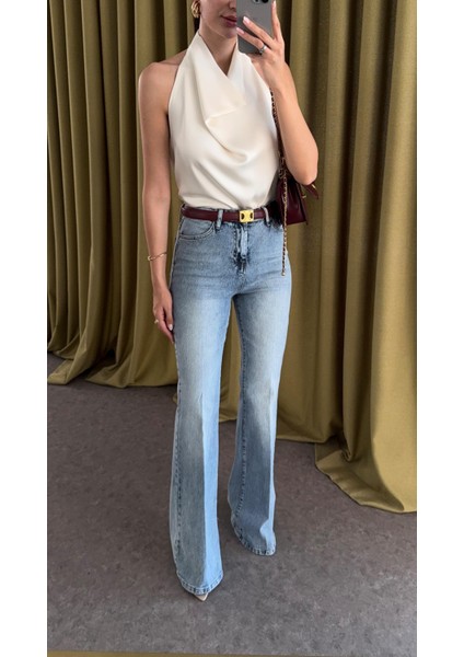 Açık Kar Yıkama Ispanyol Jean modelleri