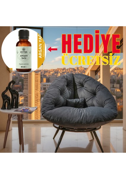 Geniş Oturma Alanlı Berjer Tekli Koltuk – Argan Yağı 30 ml Soğuk Sıkım Hediye