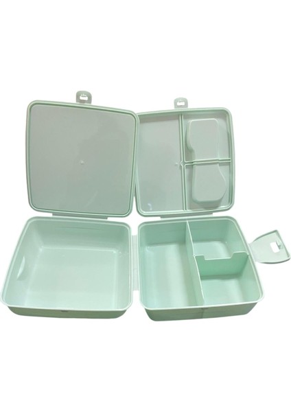 Beslenme Kutusu 4 Bölmeli Frozen Mint Yeşili Renk Kız Figürlü 1 Adet Yemek Saklama Kabı Beslenme Çantası modelleri