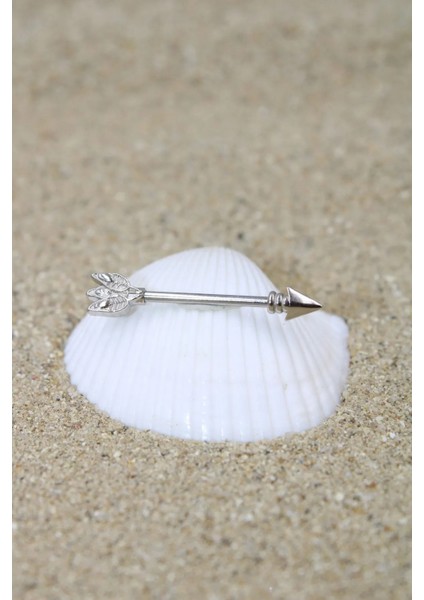 Piercing Nipple Meme Ucu Piercing Cerrahi Çelik Silver Renk Düz Ok