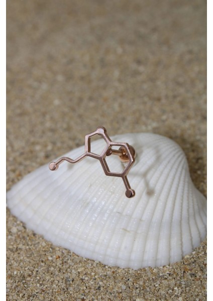 Piercing Cerrahi Çelik Piercing Kıkırdak Tragus Conch Helix Rose Renk Serotonin