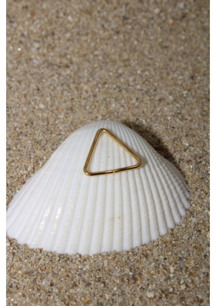 Piercing Cerrahi Çelik Piercing Kıkırdak Tragus Conch Helix Gold Renk Üçgen