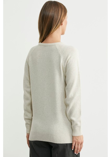 Bisiklet Yaka Motifli Triko Hırka - Taş indirimleri