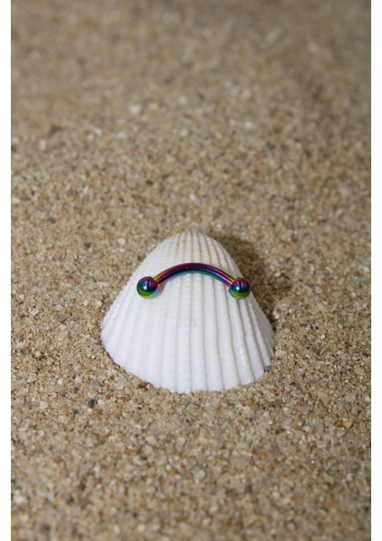 Piercing Kaş Piercing Snug Cerrahi Çelik Gökkuşağı Renk Top Çap 2,5 mm