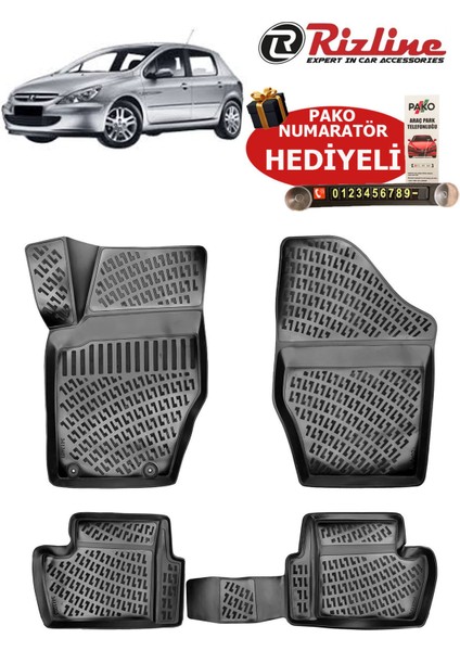 Peugeot 307 2001-2014 Arası Havuzlu Paspas