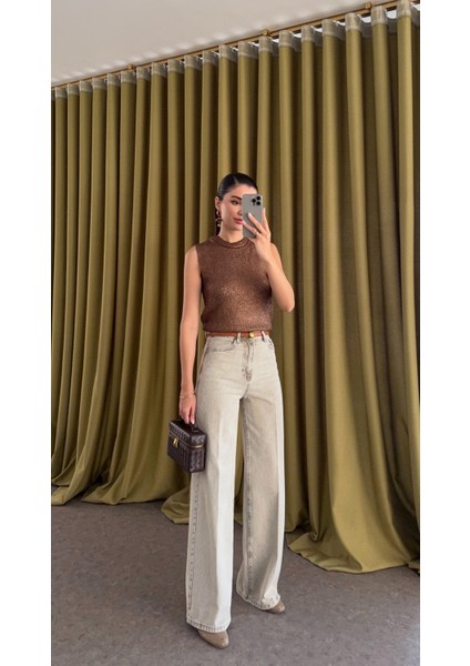 Kahve Yıkamalı Palazzo Jean