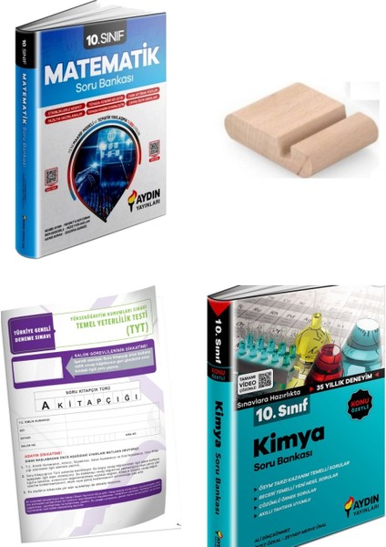 10.sınıf Kimya Matematik Soru Bankası Yeni Müfredat+Telefon Tutucu+Deneme