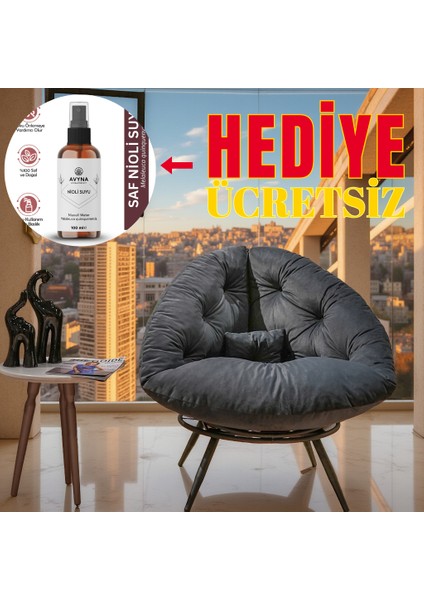 Geniş Oturma Alanlı Berjer Tekli Koltuk – Nioli Suyu Cilt Toniği ve Çamaşır Spreyi 100 ml Hediye