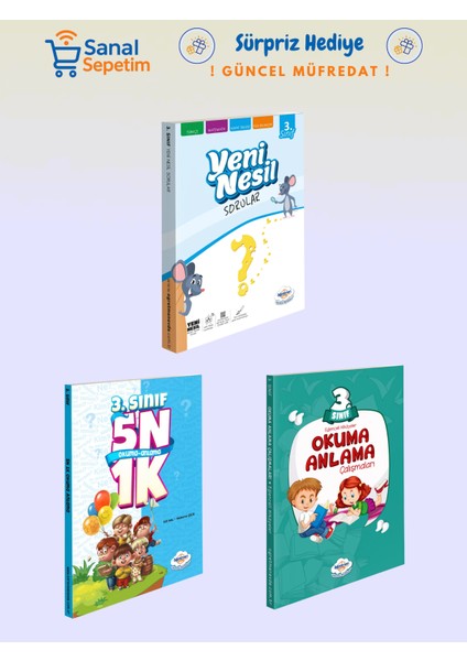 3. Sınıf Yeni Nesil Sorular + 5N1K + Okuma Anlama Set