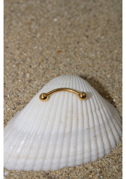 Piercing Kaş Piercing Snug Cerrahi Çelik Gold Renk Top Çap 3 mm