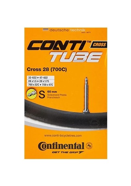 Contınental - SV60 700 x 1.25-1.75 - Iç Lastik (700X32-47C) (Incesibop)