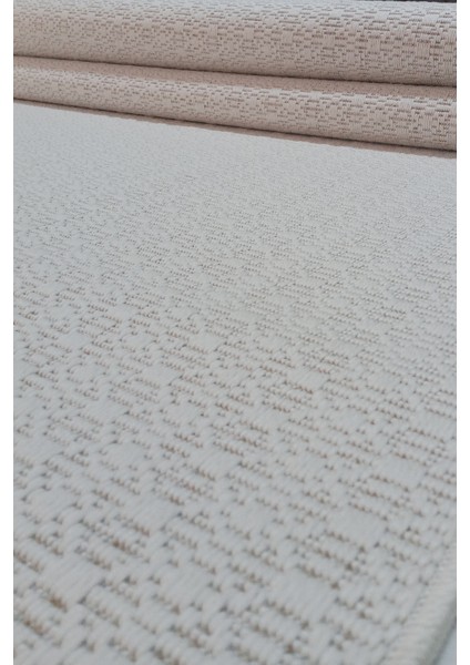 Jüt Sisal Canvas 0440G-BEYAZ Silinebilir Leke Tutmaz Kolay Temizlenen Mutfak-Koridor-Antre