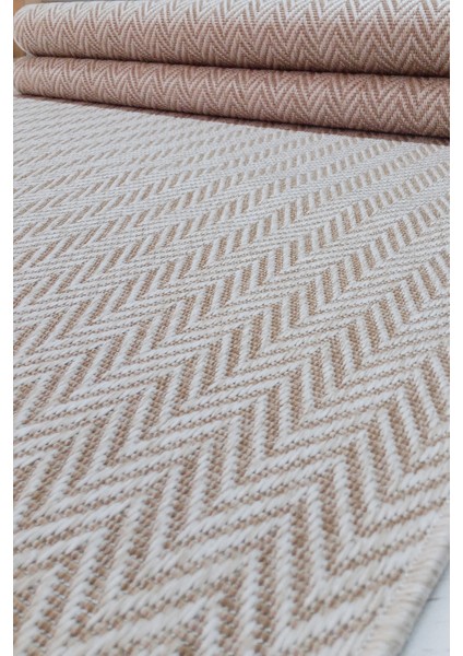 Jüt Sisal Canvas 0441G Bej-Jut Silinebilir Leke Tutmaz Kolay Temizlenen Mutfak-Koridor-Antre