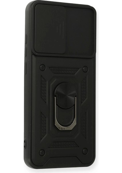 Samsung Galaxy A03S Kılıf Pars Lens Yüzüklü Silikon - Siyah fiyatları