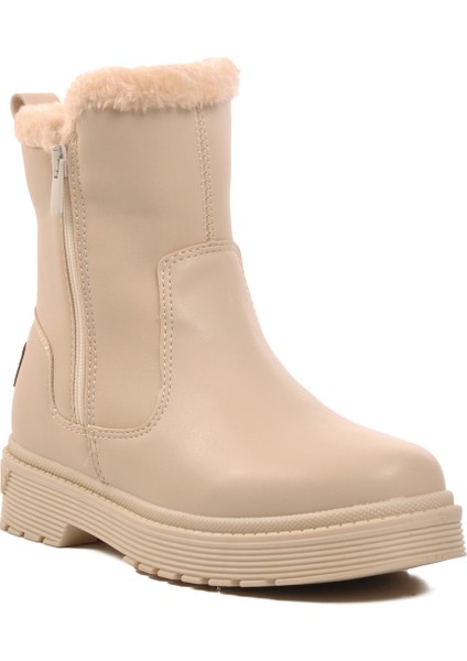 Bej Fermuarlı Kadın Bot 23003 Z