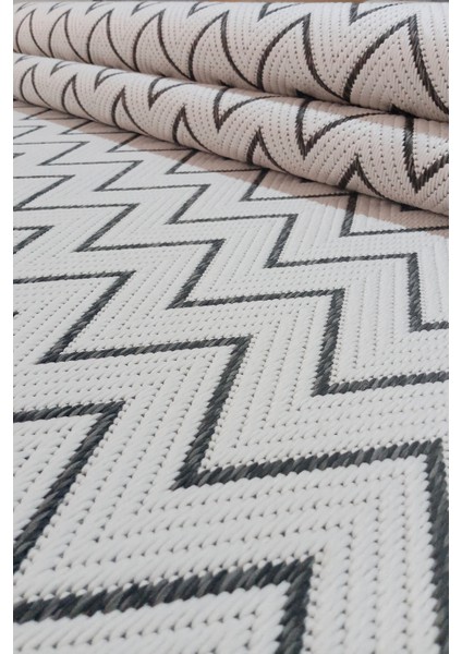 Jüt Sisal Canvas 0438G Ant-Beyaz Silinebilir Leke Tutmaz Kolay Temizlenen Mutfak-Koridor-Antre