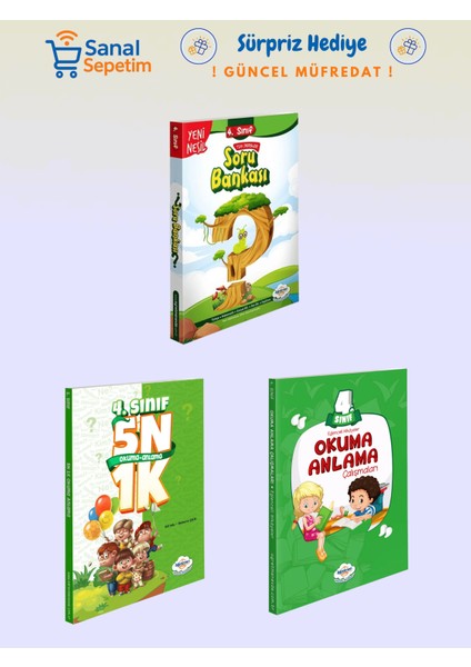 4. Sınıf Tüm Dersler + 5N1K + Okuma Anlama Set