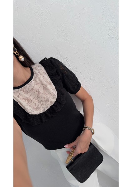 Dantelli Siyah Bluz fiyatları