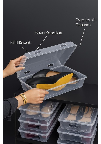 20'li Şeffaf Kadın Ayakkabı Kutusu indirimleri